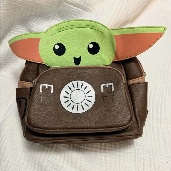 Loungefly Exclusive Star Wars Grogu Backpack NWT + Matching Ears Baby Yoda - Picture 1 of 9
